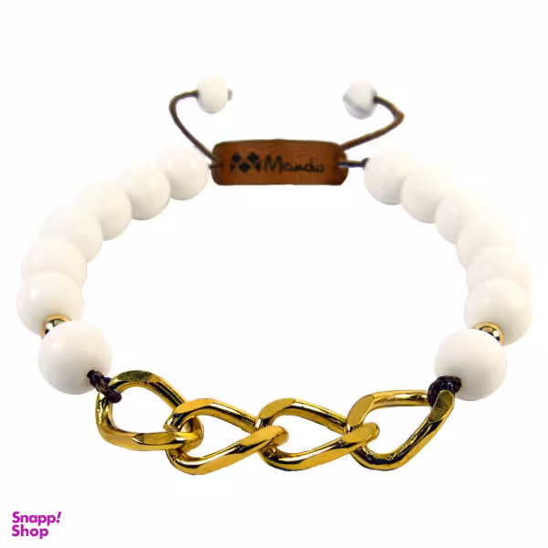 دستبند مانچو طرح پلاک زنجیر مدل bf629n