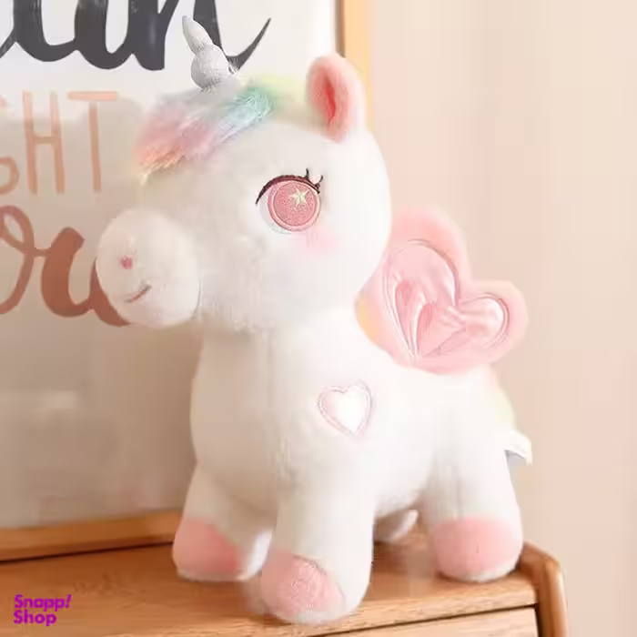 عروسک طرح اسب تکشاخ مدل بال پروانه ای کد JIMI110 ارتفاع 40 سانتی‌ متر