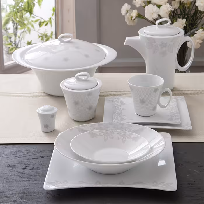 سرویس چینی زرین 12 نفره کامل حریر (97 پارچه)