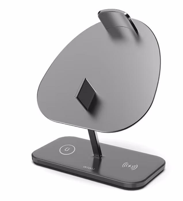 پایه نگهدارنده و شارژر بی سیم رومیزی گوشی همراه سه کاره ویوو مدل M15