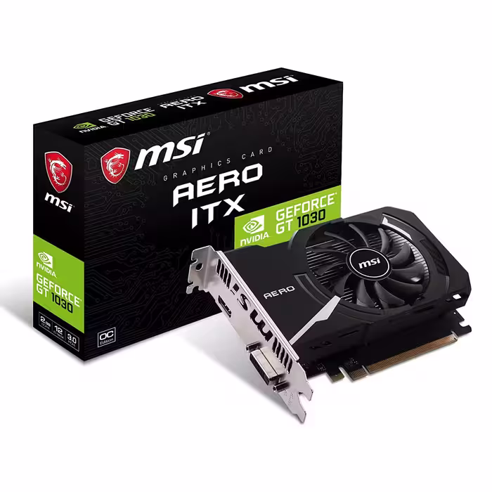 کارت گرافیک ام اس آی GT 1030 AERO ITX 2GD4 OC