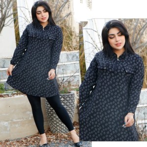 مانتو زنانه ابروبادی مدل نیم زیپ