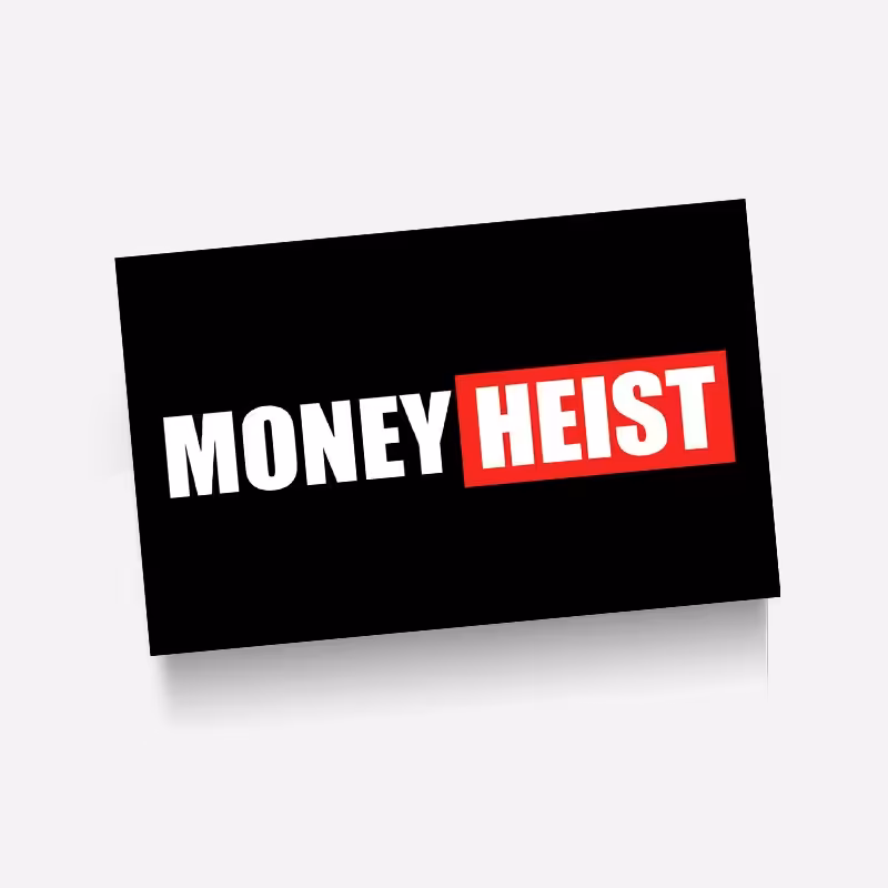 استیکر(برچسب) کارت عابر بانک-طرح مانی هیست(Money Heist)-کد66-سفارشی
