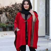 پانچو بافت زنانه مخمل مدل سیلوان