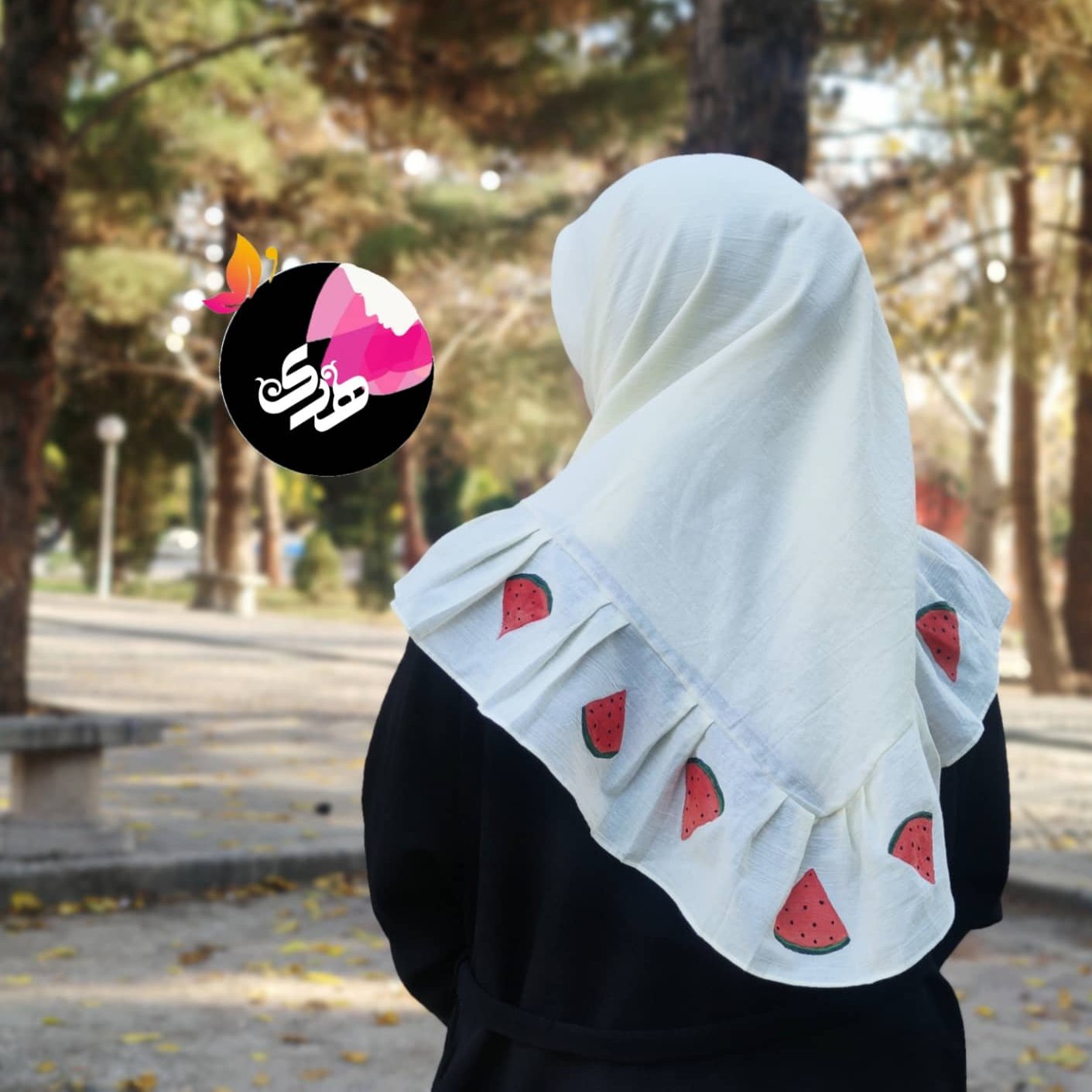 روسری بانقاشی هندوانه