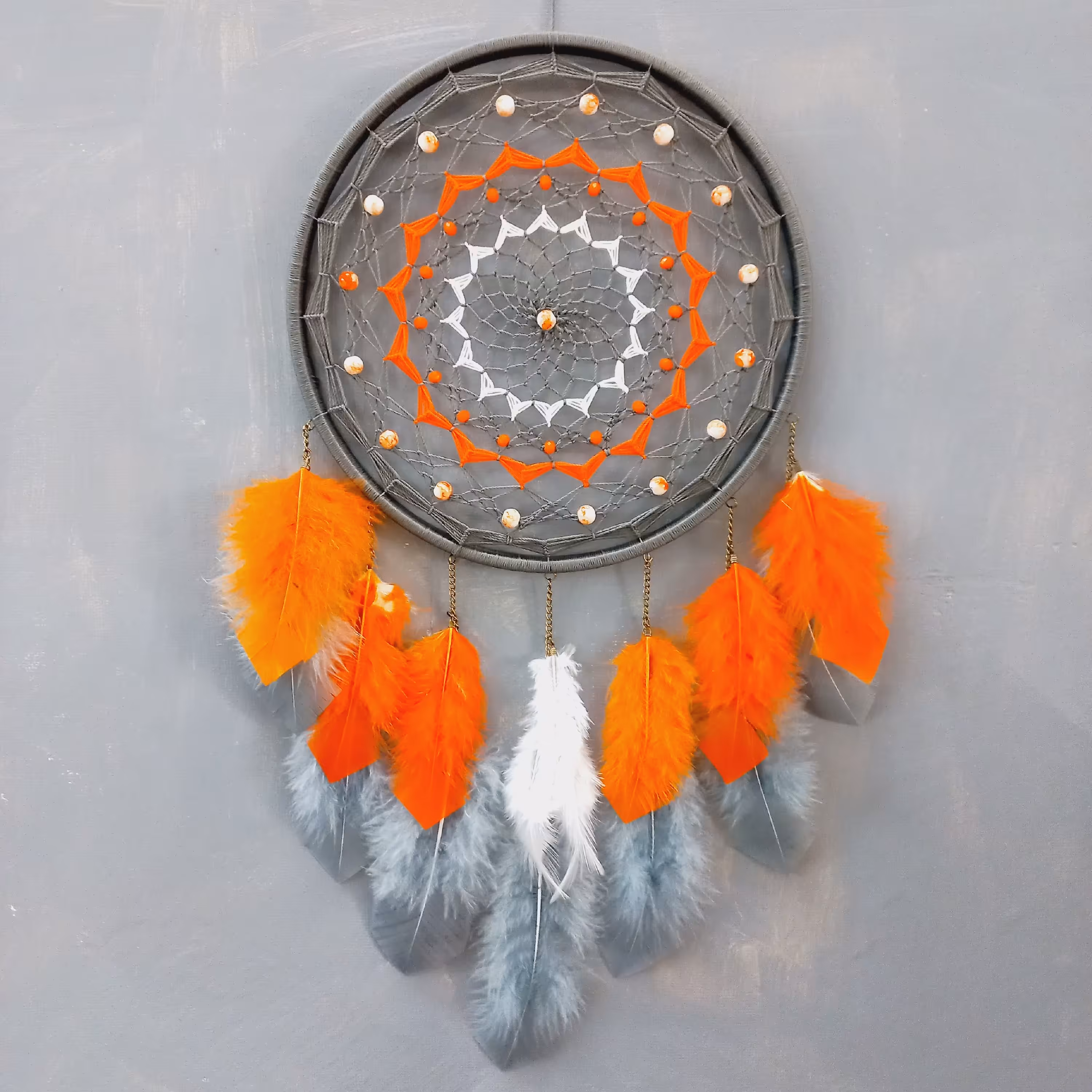 دیوارکوب دریمکچر با رنگهای طوسی و سفید و نارنجی