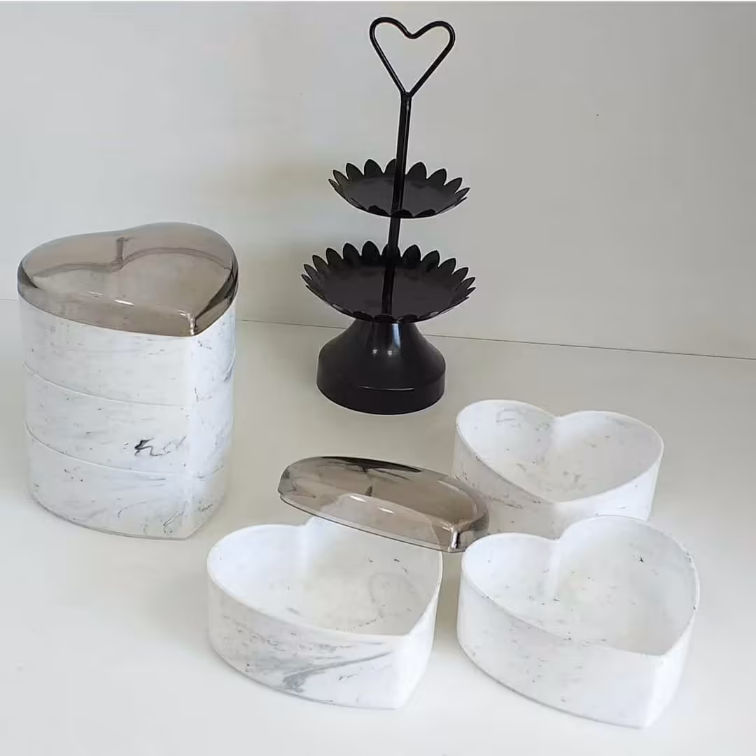 کندی (تنقلات خوری قلب ) ، جنس پلاستیک ، طرح ماربل 