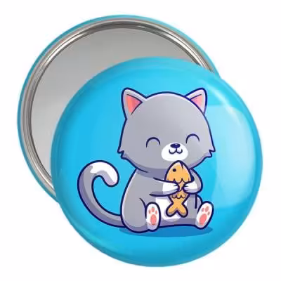 آینه جیبی خندالو مدل حیوانات بامزه گربه کد 25406