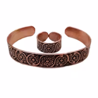 نیم ست دستبند و انگشتر هفت گل کد JW49-2