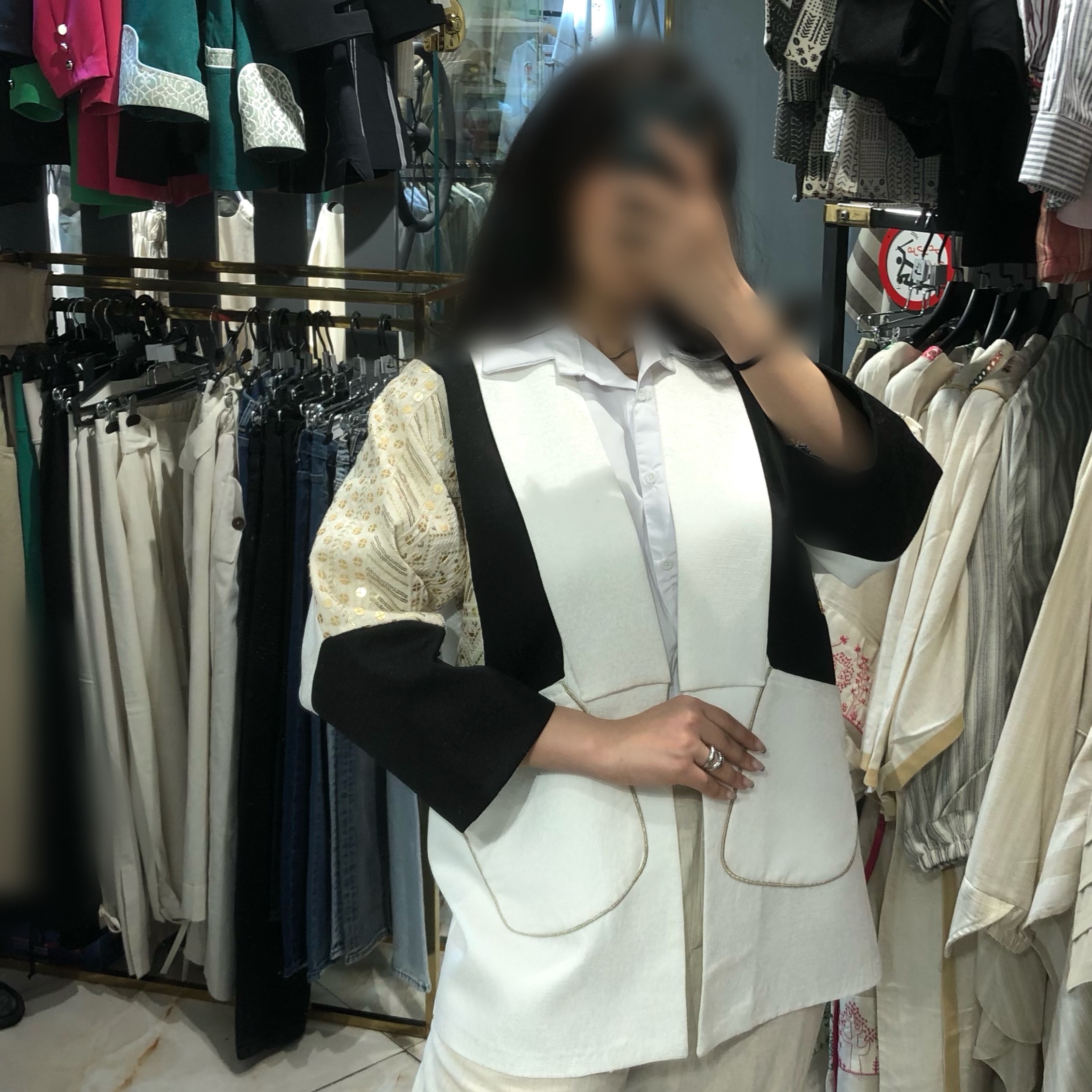 مانتو ژاکارد مجلسی کار شده
