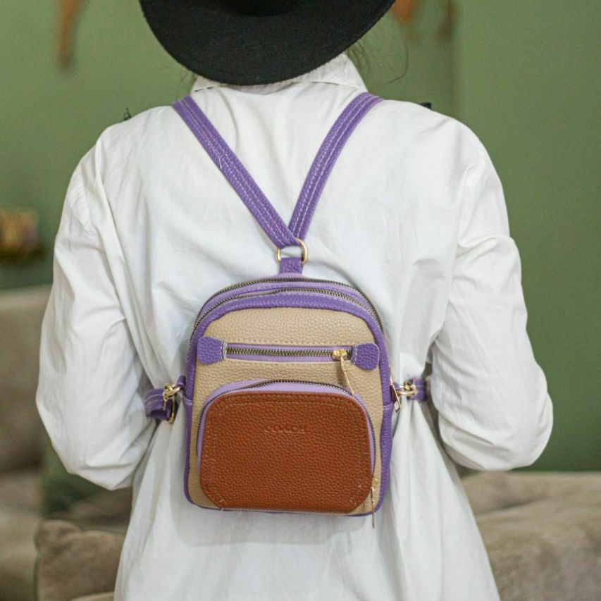کیف دو کاره کوله و دوشی رنگ بندی متنوع