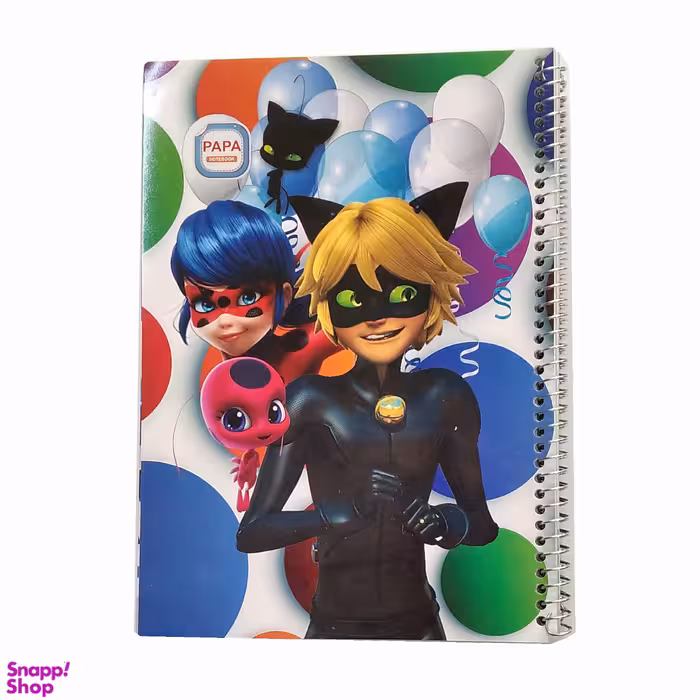 دفتر مشق 40 برگ حاشیه دار طرح دختر کفشدوزکی پاپا کد D40PPT6