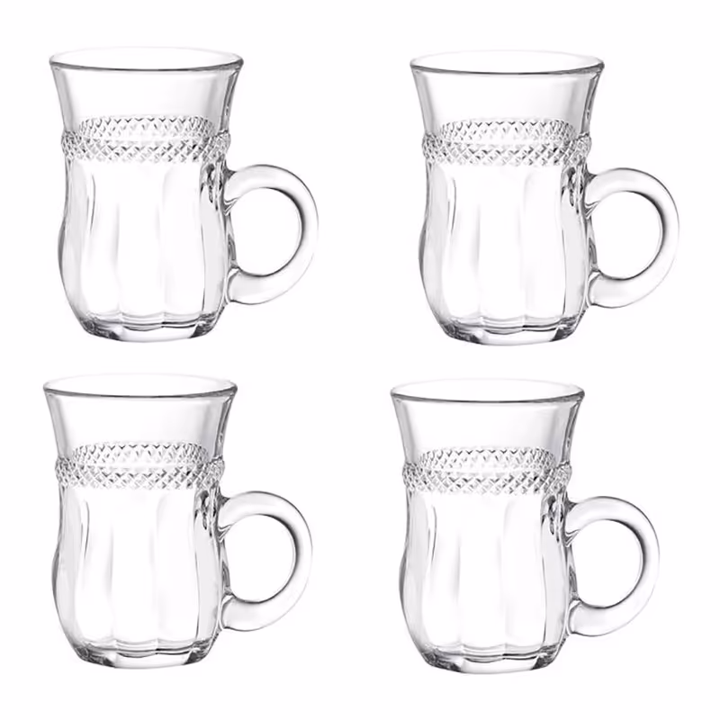 استکان مادام کوکو مدل Garen Glass Tea 140 بسته چهار عددی