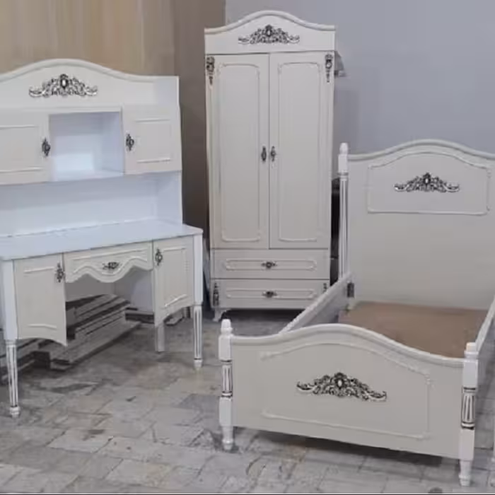 سرویس خواب کامل نوزاد و نوجوان الینا با تخت و دراور 