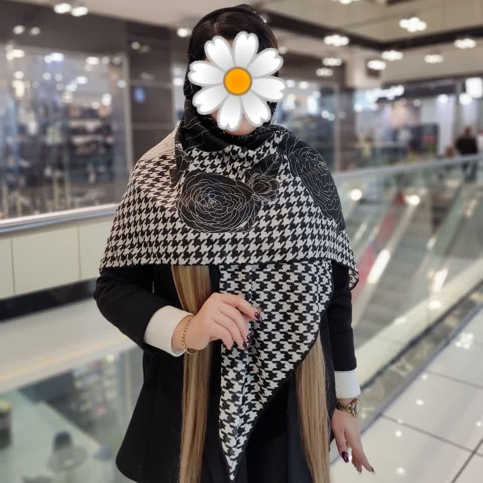 روسری قواره دار سوپر نخ دور دست دوز