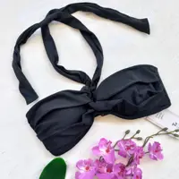 سوتین مایویی بند گردنی پددار مشکی برند اروپایی Tu تی یو انگلیسی سایز 44