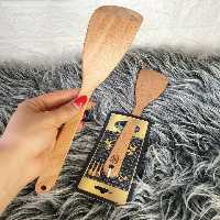 کفگیر چوبی سرکج ساده کد عبدی 