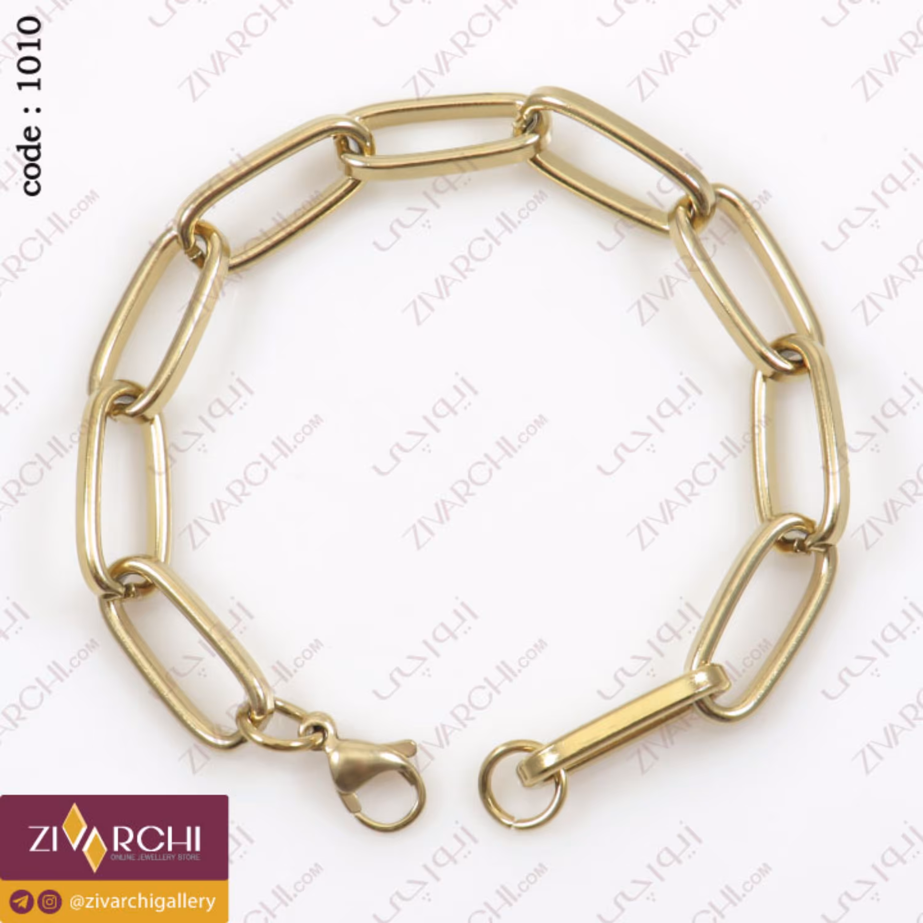 دستبند زنجیری استیل (طرح زنجیر) 1010