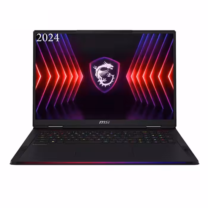 لپ تاپ گیمینگ 18 اینچی ام اس آِی مدل Titan 18 pro پردازنده Core i9 14900HX رم 64GB حافظه 2TB SSD گرافیک RTX 4090 16G