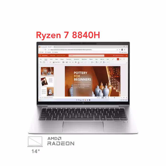 لپ تاپ اچ پی الیت بوک HP Elitebook 845 G11 R7 8840HS 32G 1T 2.5K 120Hz 2024