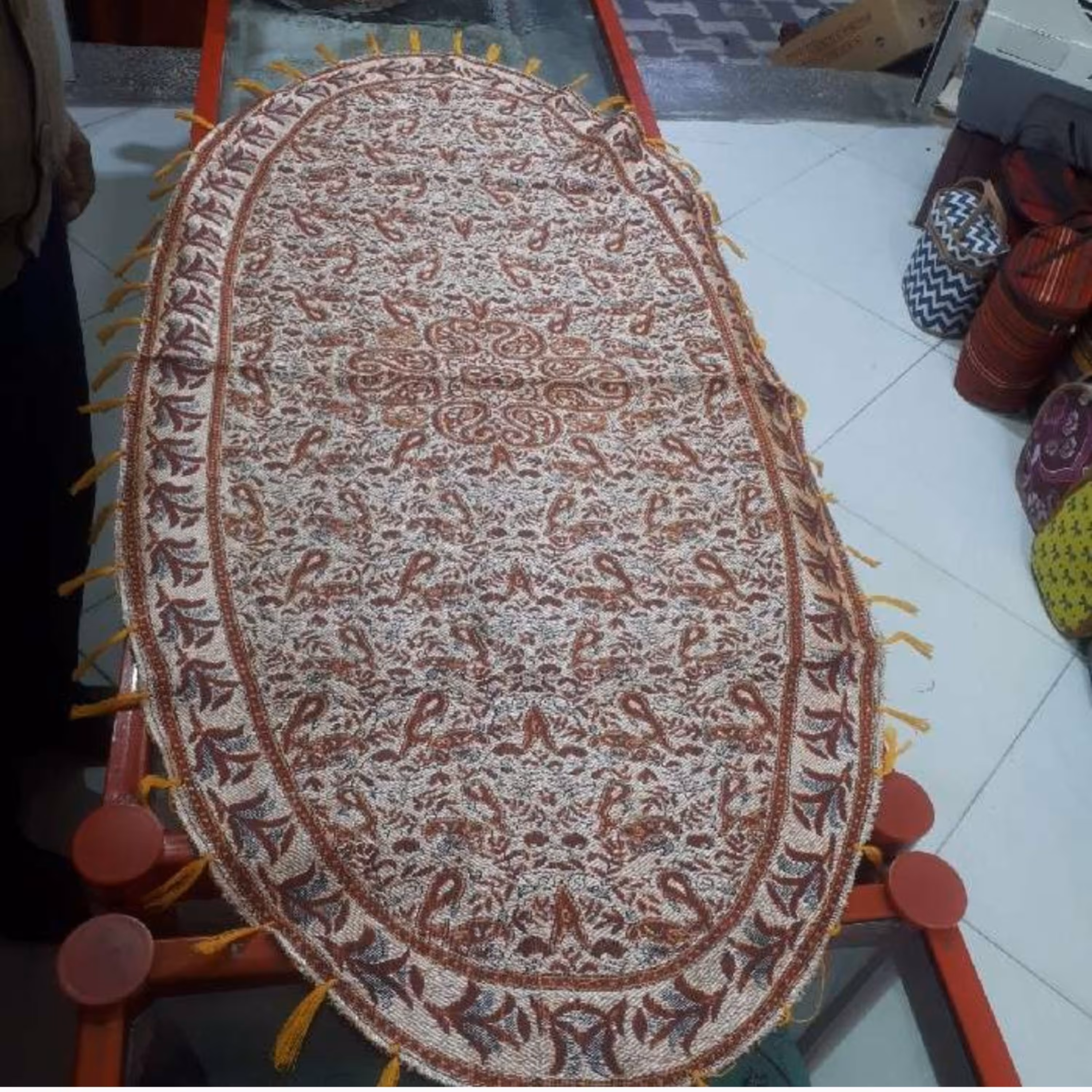 رومیزی جلو مبلی ترمه مغولی