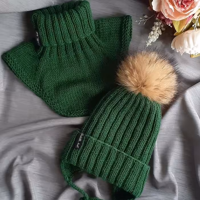 شال و کلاه دستبافت شیک