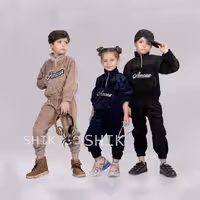 بلوز و شلوار  کبریتی دخترانه و پسرانه سایز  45 طرح Amour  کد 711n