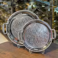 سینی گرد استیل 2تیکه اماراتی