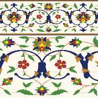 وکتور حاشیه تذهیب برای کاشی کاری - گرافیک با طعم تربچه