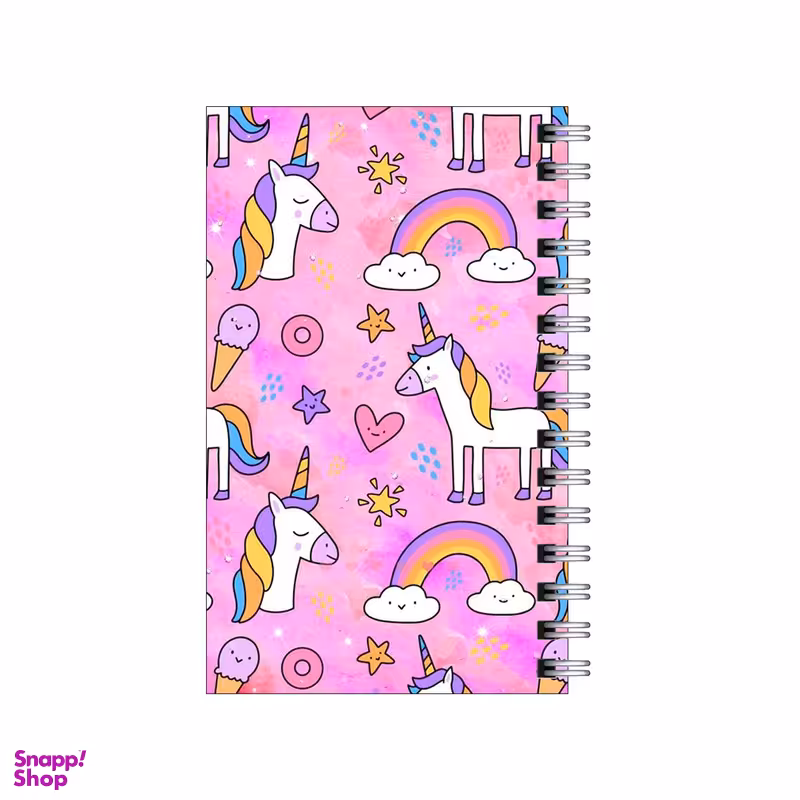 دفترچه یادداشت مدل to do list طرح یونیکورن و بستنی و رنگین کمان کد 3263153