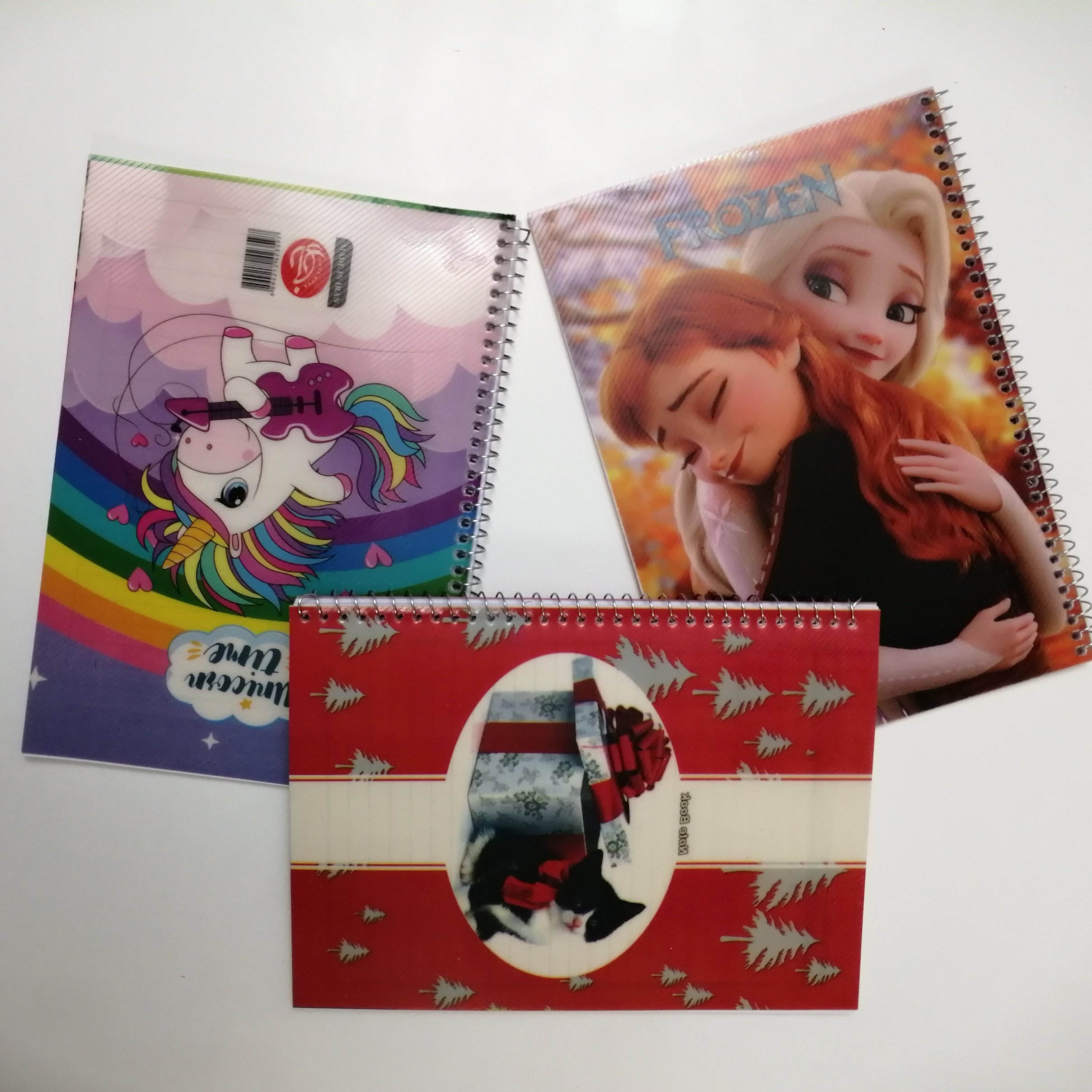 دفتر مشق سیمی  با کیفیت  با جلد فانتزی  نشکن بسته سه عددی(به قیمت تعاونی) 