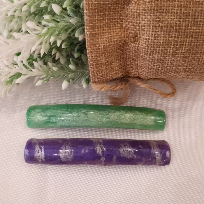 گیره رزینی در دو رنگ با گیره استیل فرانسوی دستساز خانگی 