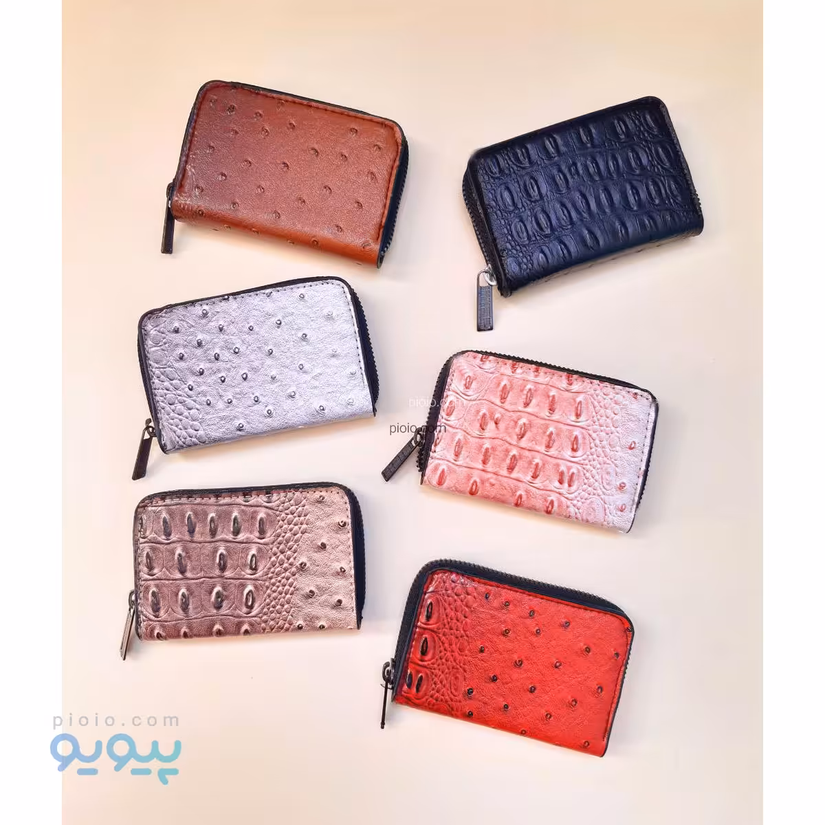 جاکارتی زیپی آکاردئونی جلد شترمرغی کد 52047 تک و عمده