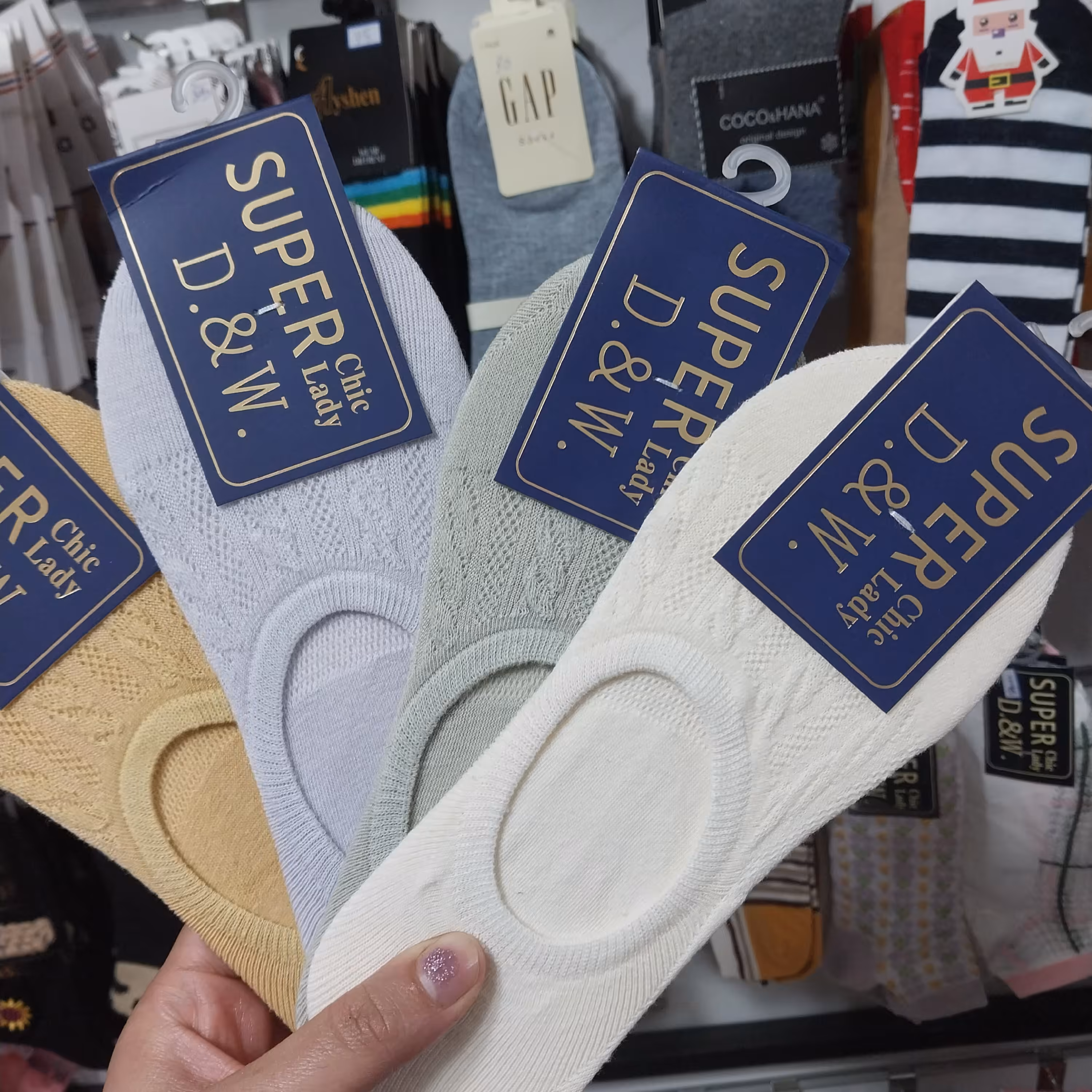 جوراب کالجی فانتزی رنگی