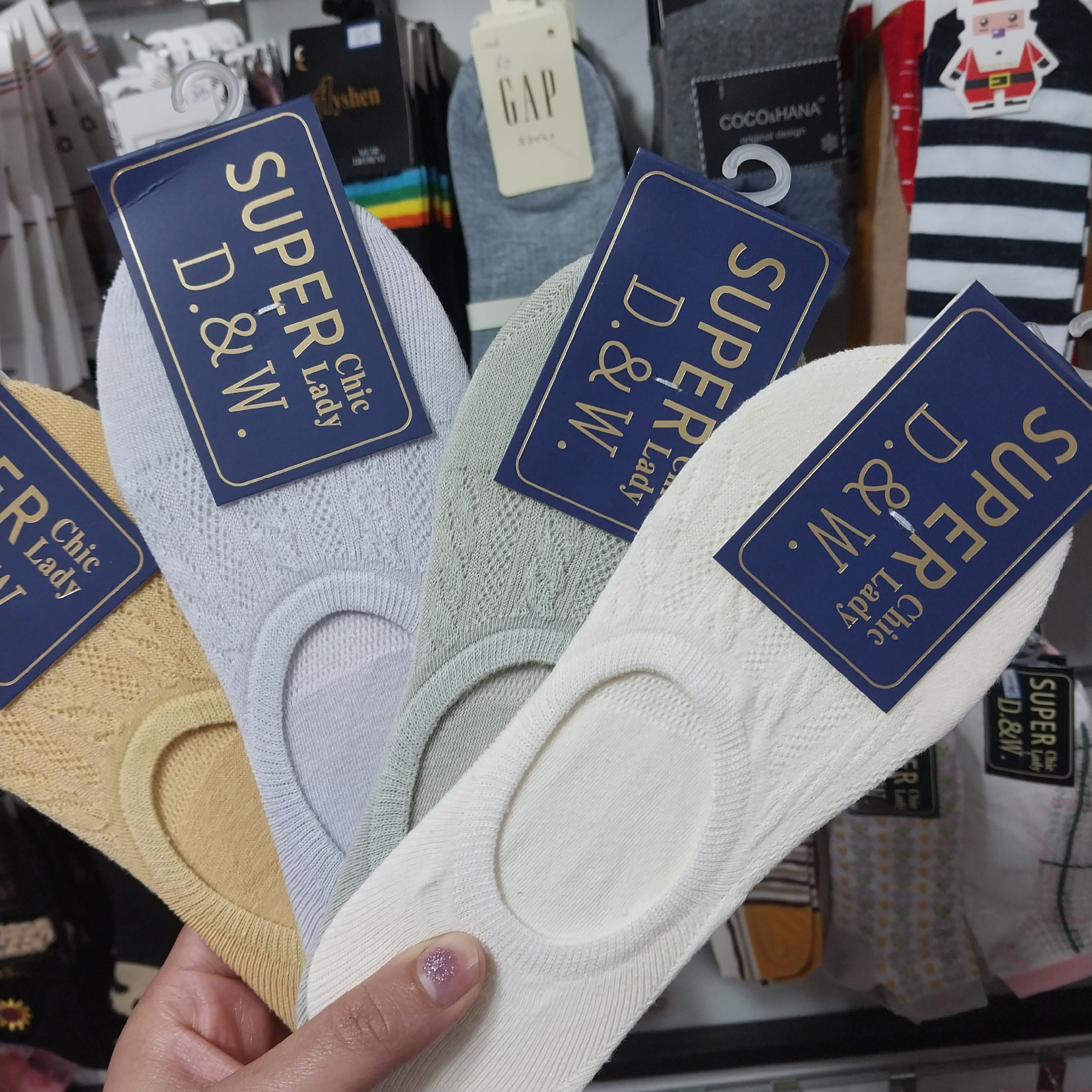 جوراب کالجی فانتزی رنگی