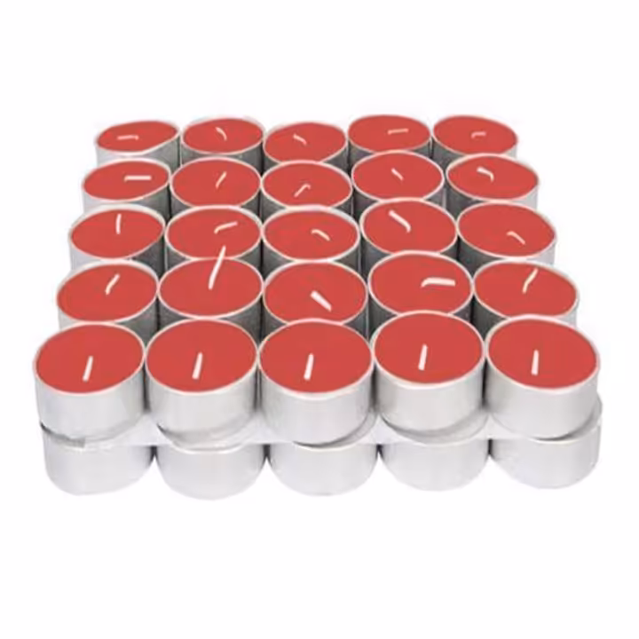 شمع وارمر رنگی قرمز بسته 50 عددی