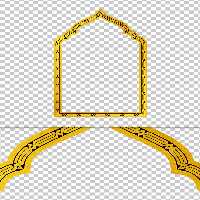 کادر طلایی رنگ اسلیمی | گرافیک با طعم تربچه