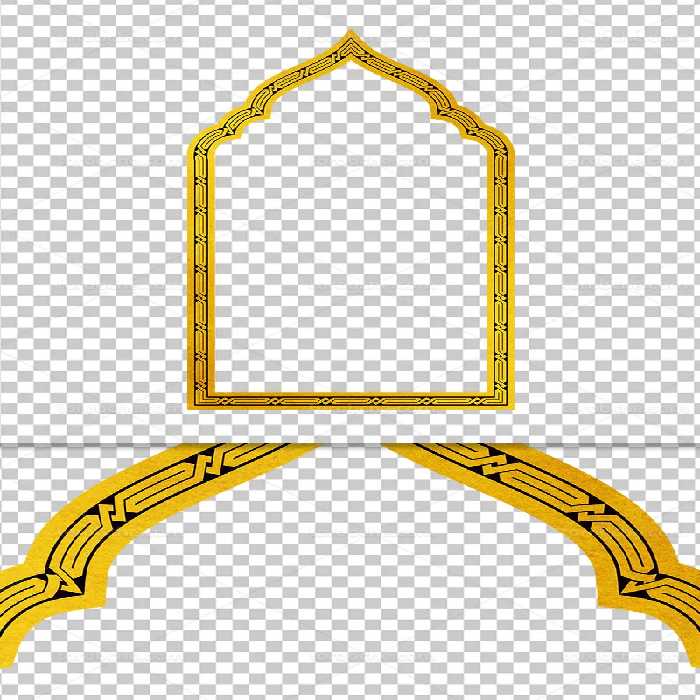 کادر طلایی رنگ اسلیمی | گرافیک با طعم تربچه