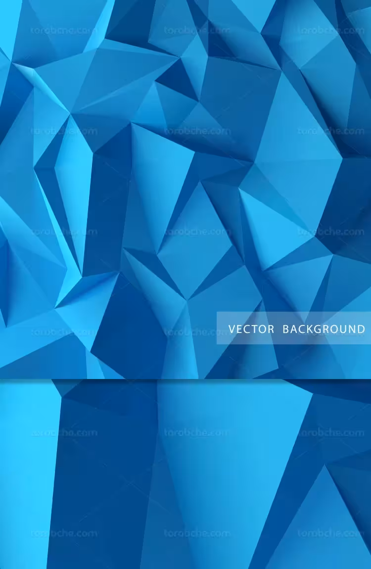 وکتور بک گراند مثلث سه بعدی آبی | گرافیک با طعم تربچه