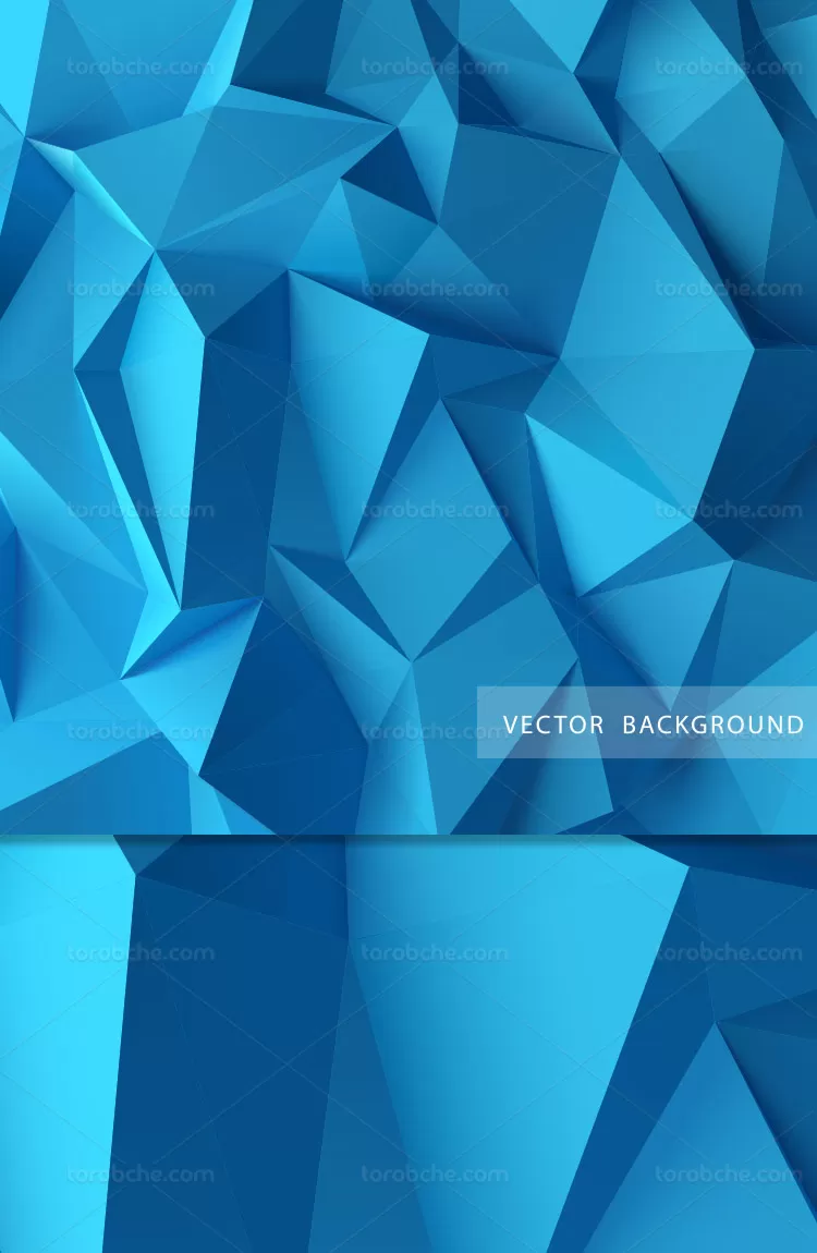وکتور بک گراند مثلث سه بعدی آبی | گرافیک با طعم تربچه