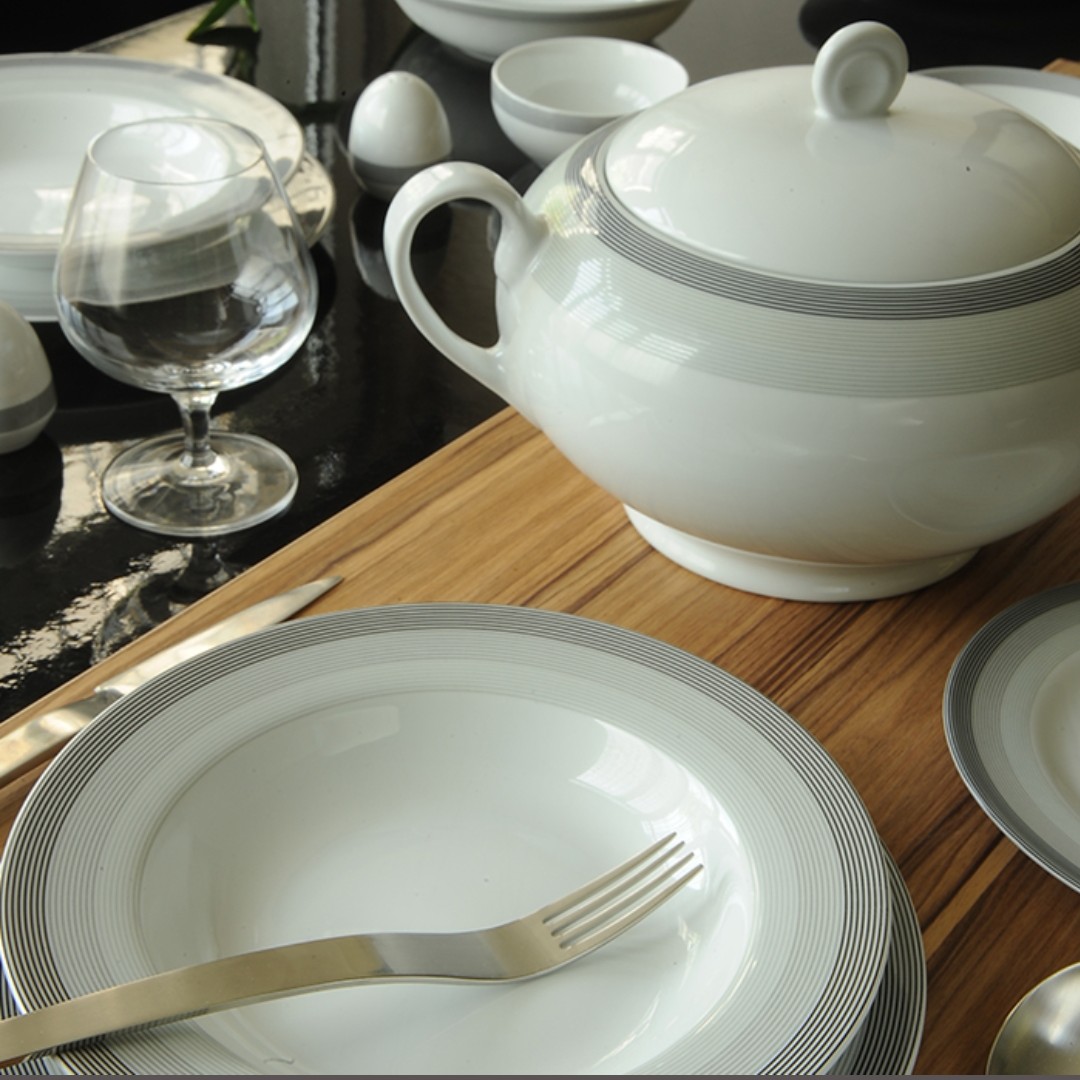 سرویس چینی زرین طرح سیلورلاینر (درجه عالی) سرویس 102 پارچه 12 نفره - ارسال رایگان با باربری به مرکز استان مقصد