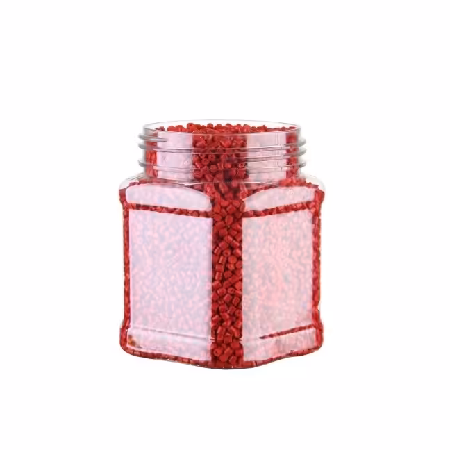 جار نیم کیلویی مربع شفاف بادرب ساده-50عددی