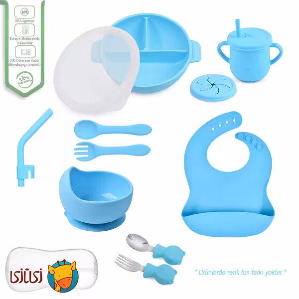 ست 8 تکه غذاخوری سیلیکونی کودک jojobebek