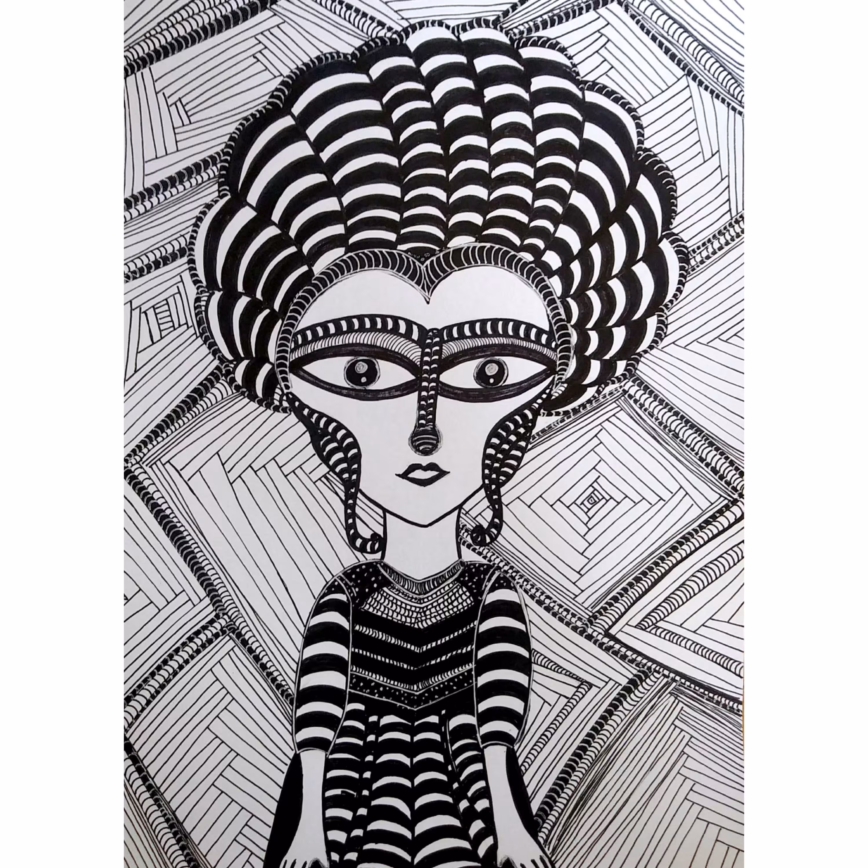 نقاشی فانتزی 8 سایزA4 طراحی با راپید و ماژیک طراحی