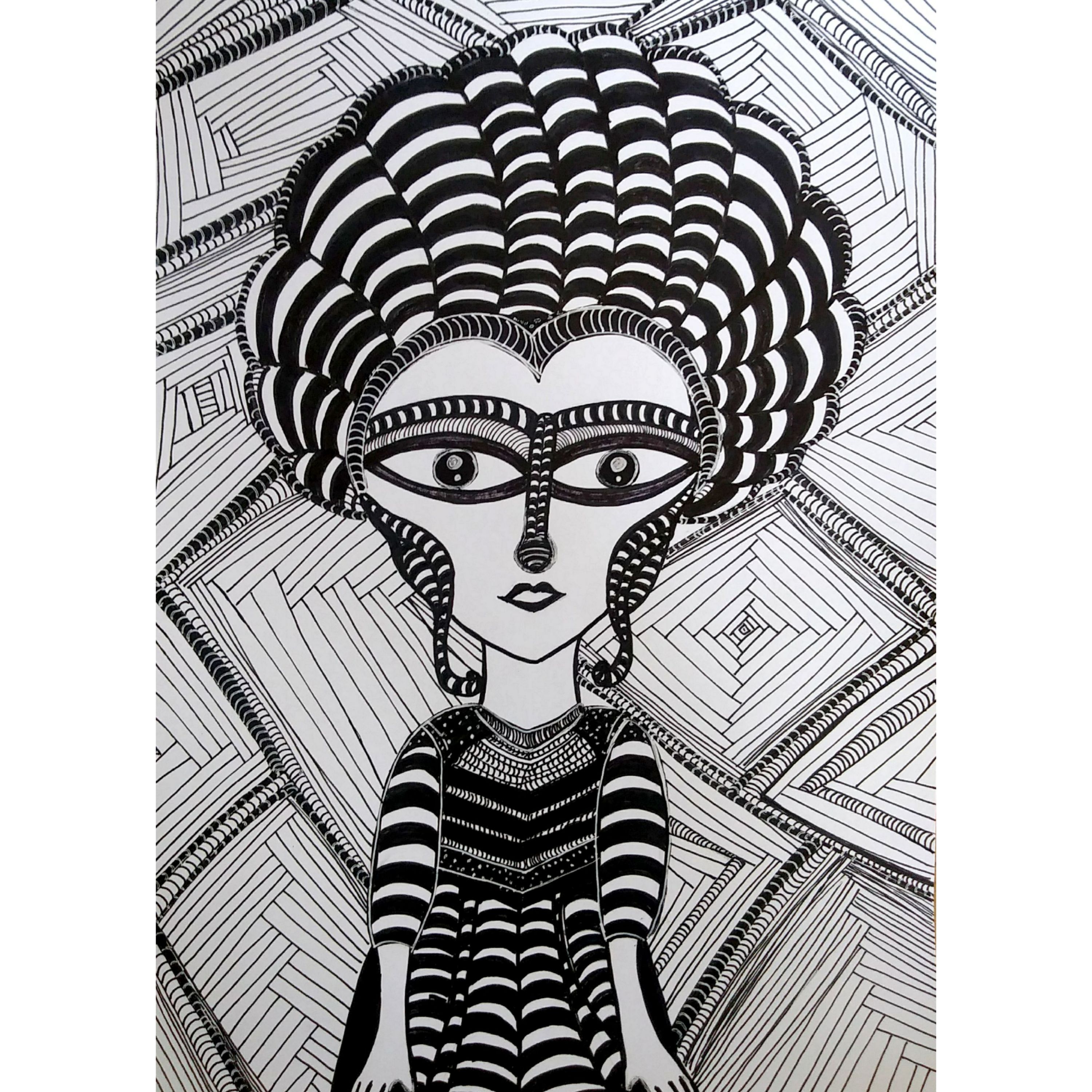 نقاشی فانتزی 8 سایزA4 طراحی با راپید و ماژیک طراحی