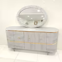 ایینه کنسول پرنس رنگ طوسی ابر و بادی