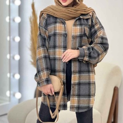 شکت پشمی چهارخونه نرم و گرم و راحت