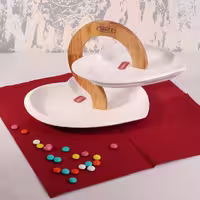 شیرنی خوری دو طبقه چوب سرامیک برند venti