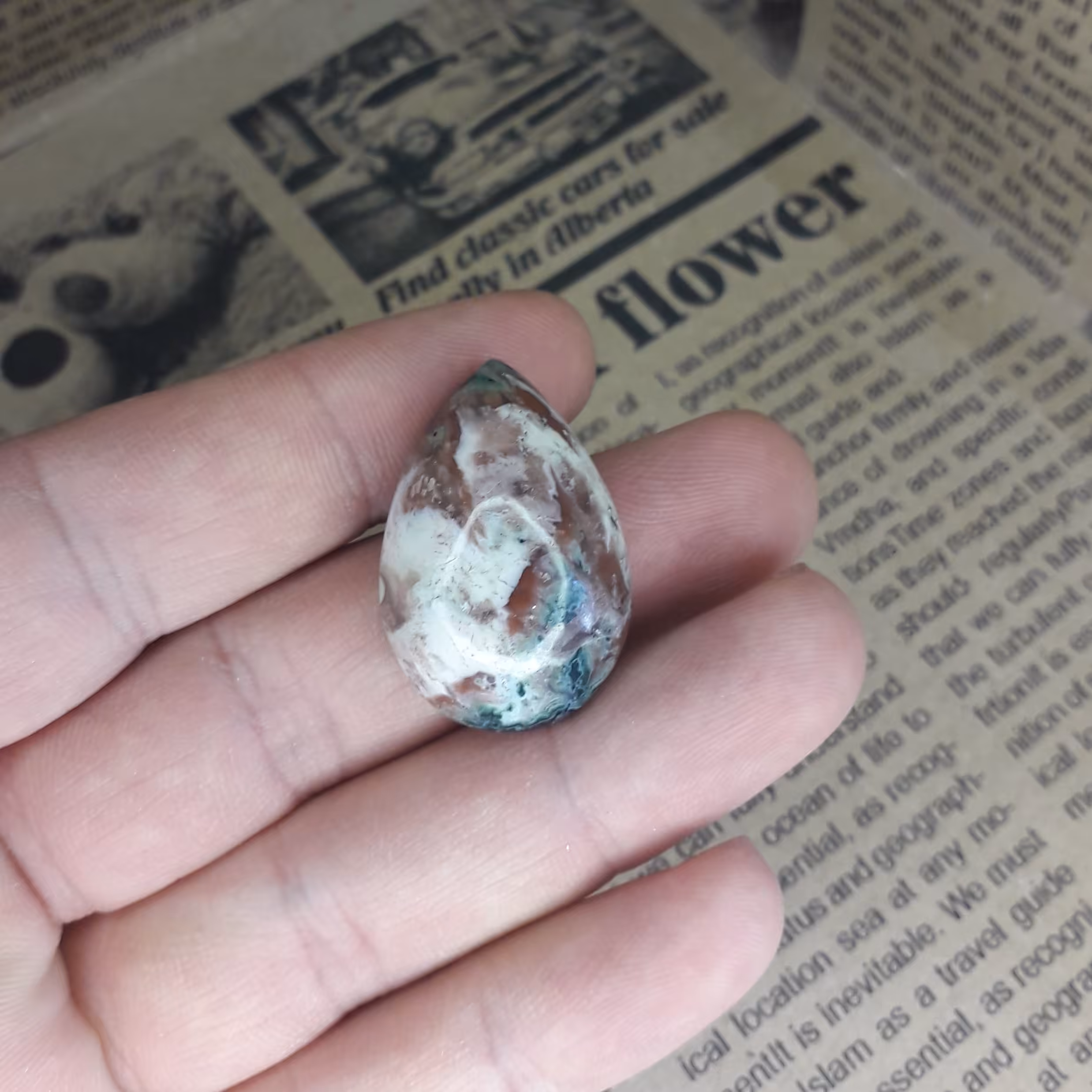 نگین اشکی عقیق شجر بهاره