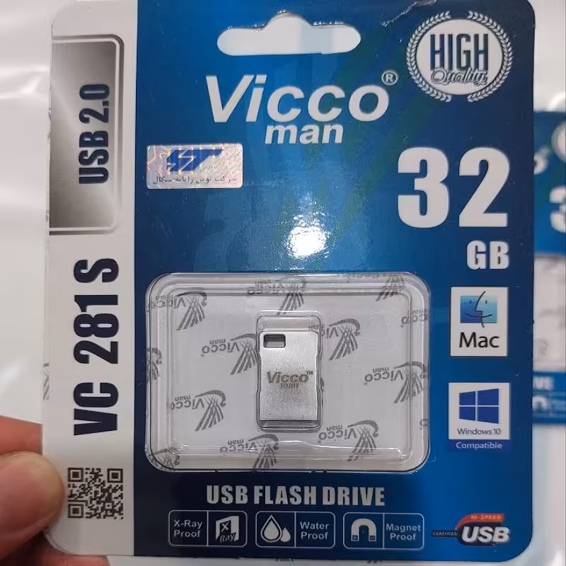 فلش 32 گیگ ویکومن فلزی با گارانتی مادام العمر